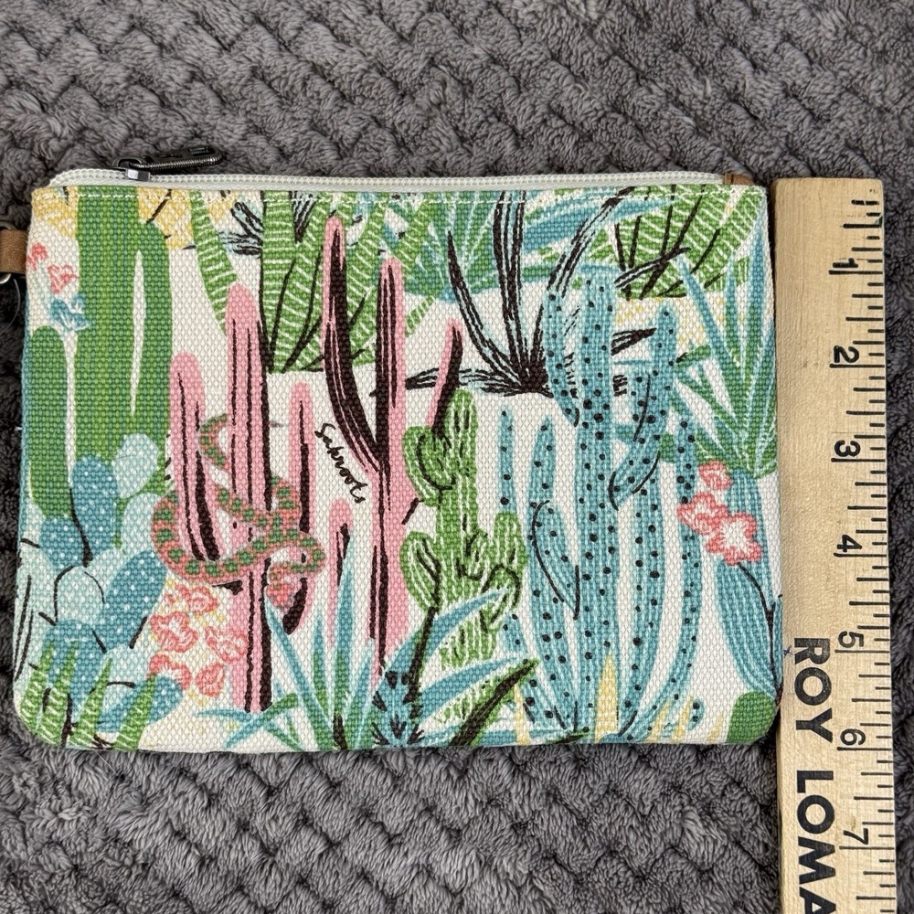 Sakroots Cactus Print Tote Bag W Pouch Straw Beach Vacation Summer Boho NWOT - Picture 11 of 16